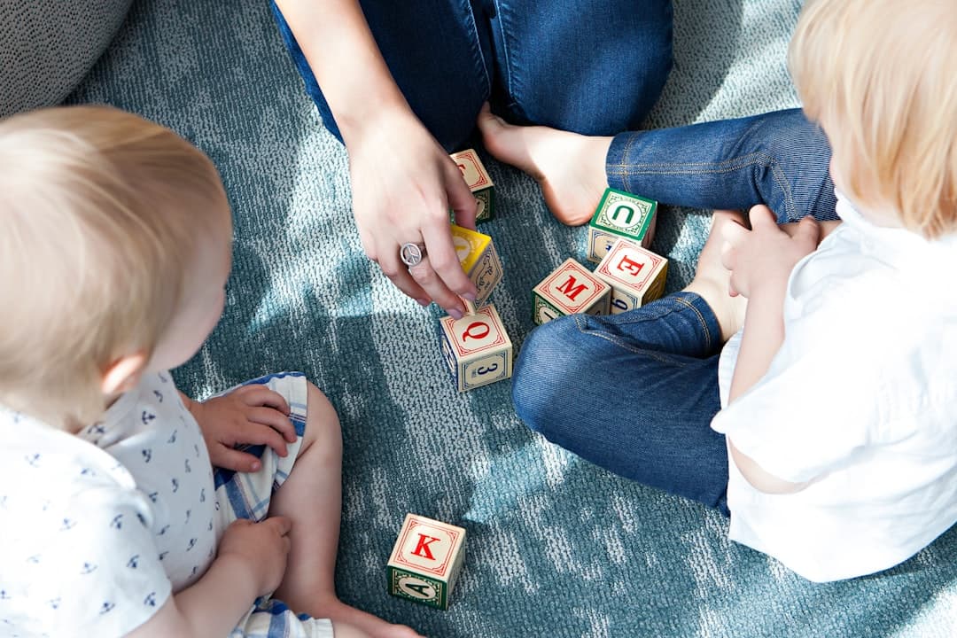 Caregivers and children at play